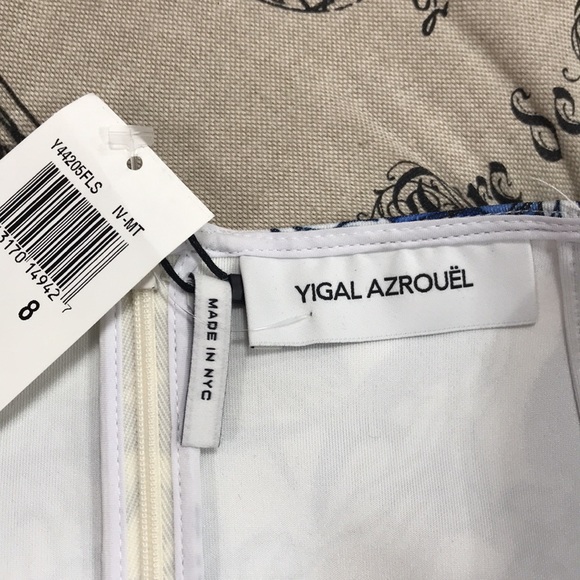 YIGAL AZROUËL Falling Leaf Print Scuba Skirt - Picture 7 of 8